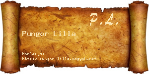 Pungor Lilla névjegykártya